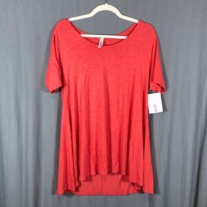 Lularoe NWT Perfect Tee - Stretchy Coral Burnout Tee - Sz S